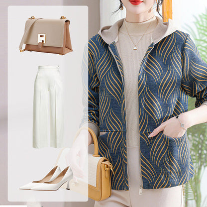 🍂Women's Comfortable Zippered Hooded Jacket