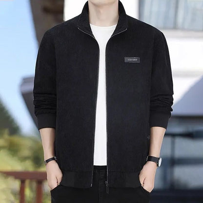 🍂Men's Casual Thermal Lined Corduroy Zipper Jacket with Stand-collar