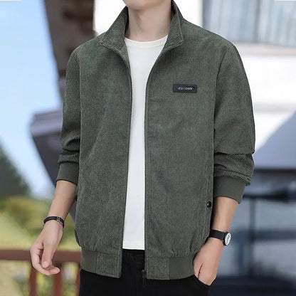 🍂Men's Casual Thermal Lined Corduroy Zipper Jacket with Stand-collar