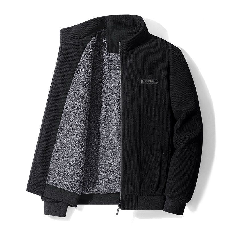 🍂Men's Casual Thermal Lined Corduroy Zipper Jacket with Stand-collar