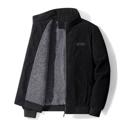 🍂Men's Casual Thermal Lined Corduroy Zipper Jacket with Stand-collar