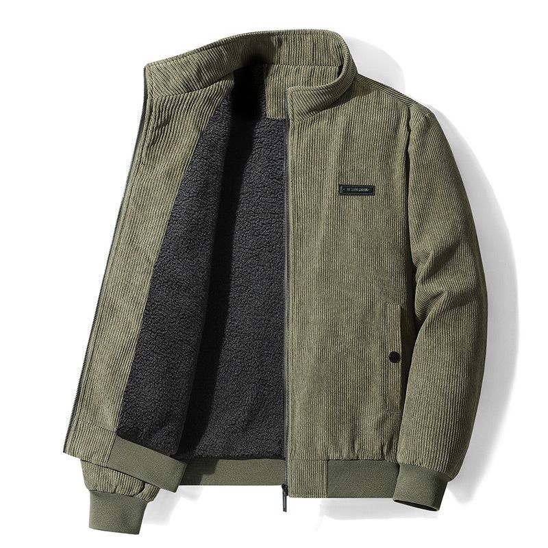 🍂Men's Casual Thermal Lined Corduroy Zipper Jacket with Stand-collar