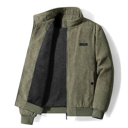 🍂Men's Casual Thermal Lined Corduroy Zipper Jacket with Stand-collar