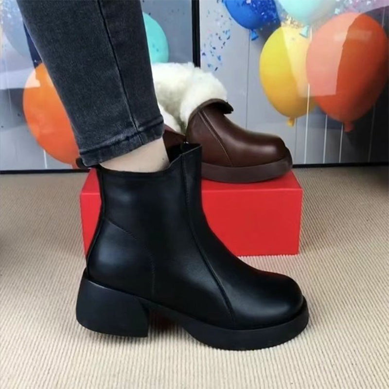 🍂Women's Stylish and Warm Ankle Boots with Side Zipper❄️