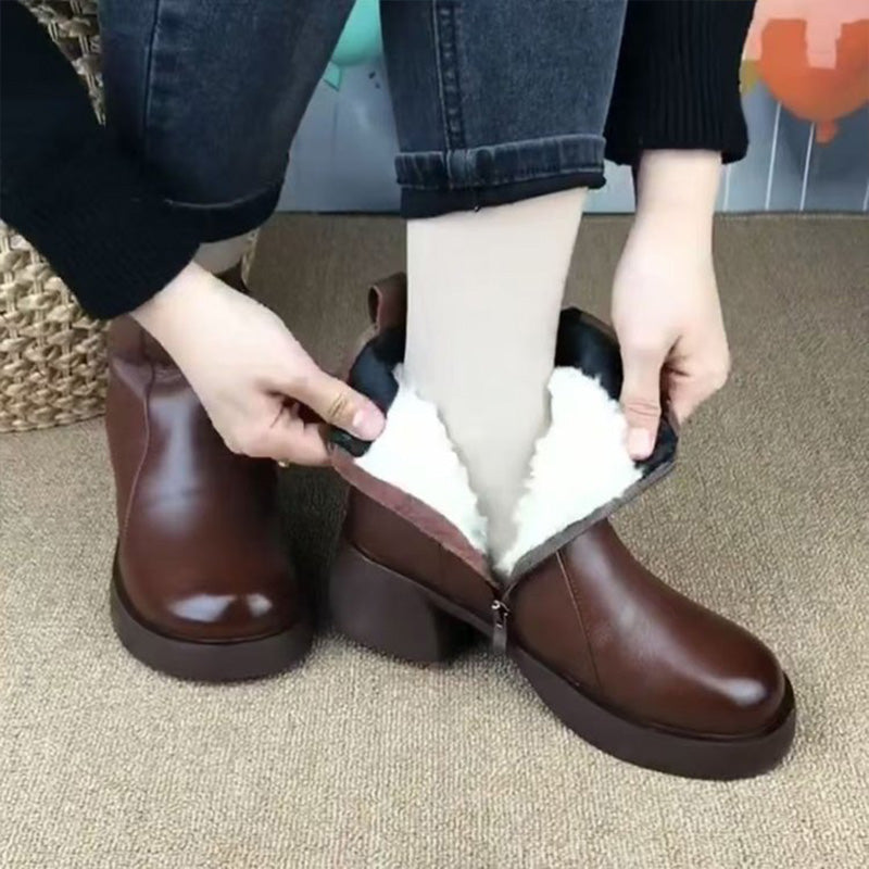 🍂Women's Stylish and Warm Ankle Boots with Side Zipper❄️