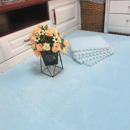 💥Plush patchwork foam floor mat🍂