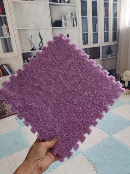 💥Plush patchwork foam floor mat🍂