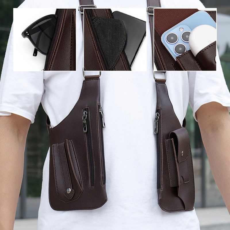 💥Big Sale🍂Men's Anti-Theft Multi-Pocket Double-shoulder Tactical Bag