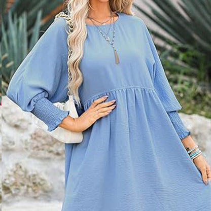 💕Round Neck Dress with 3/4 Sleeves