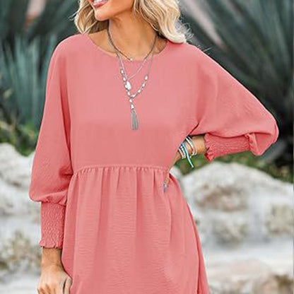 💕Round Neck Dress with 3/4 Sleeves