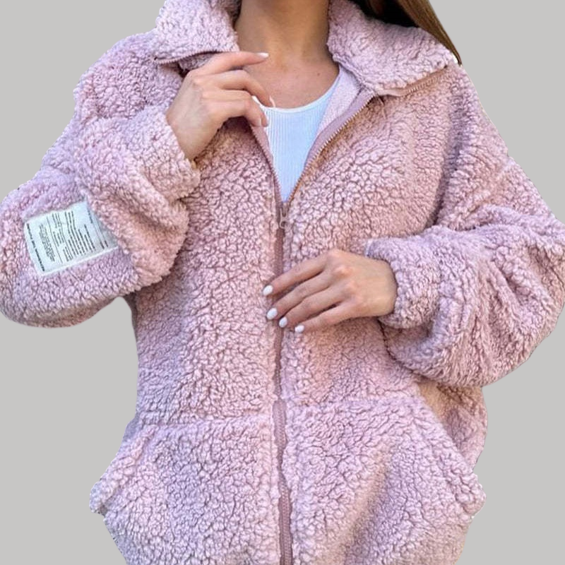 💥New Year's Sale🍂-Women's Casual Faux Lamb Wool Coat