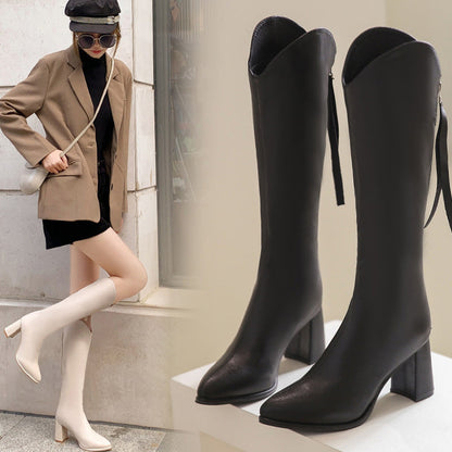 💥Hot Sale🍂Women's Elegant Chunky Heel Pointed Toe Boots