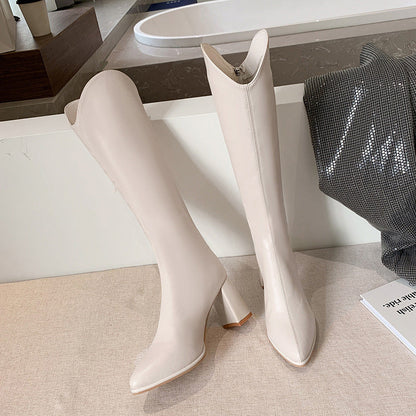 💥Hot Sale🍂Women's Elegant Chunky Heel Pointed Toe Boots