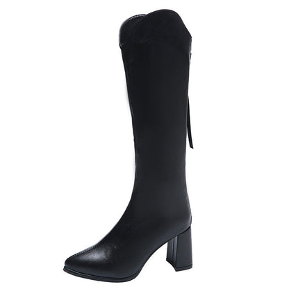 💥Hot Sale🍂Women's Elegant Chunky Heel Pointed Toe Boots