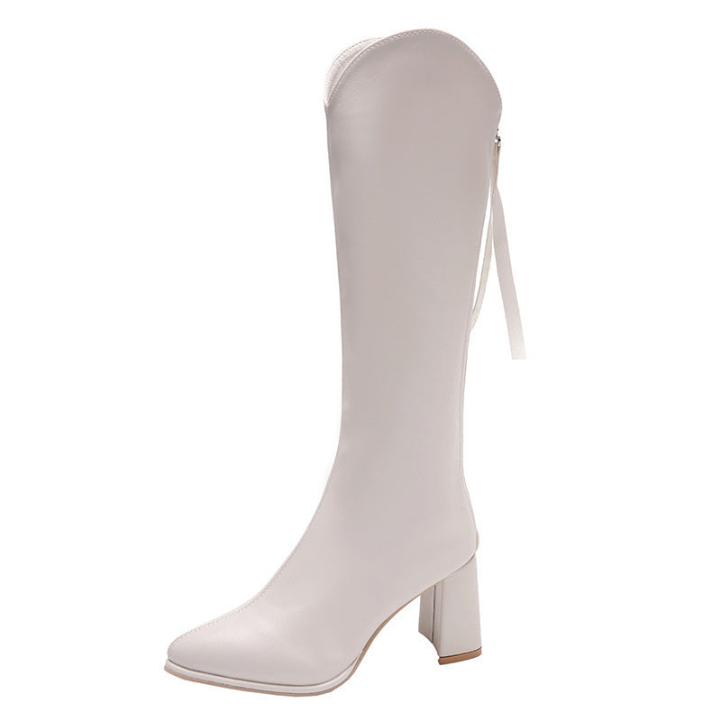 💥Hot Sale🍂Women's Elegant Chunky Heel Pointed Toe Boots