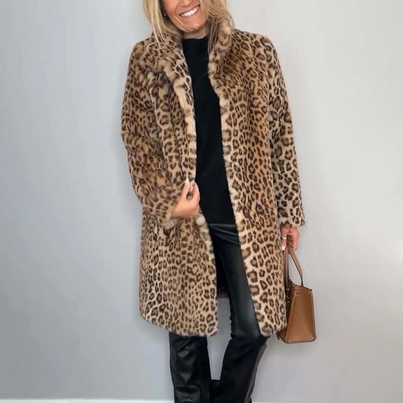 ✨Autumn's Best-Selling Sets 💖Women's Leopard Print Mid-Length Jacket and Leather Leggings