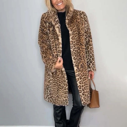✨Autumn's Best-Selling Sets 💖Women's Leopard Print Mid-Length Jacket and Leather Leggings