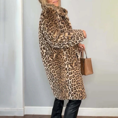 ✨Autumn's Best-Selling Sets 💖Women's Leopard Print Mid-Length Jacket and Leather Leggings