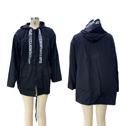 🍂Women's Casual Zip Up Hooded Raincoat Jacket✨
