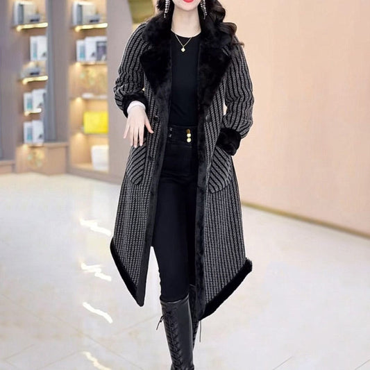 💥Winter Specials❄️ Women's Double Breasted Overcoat with Plush Lining