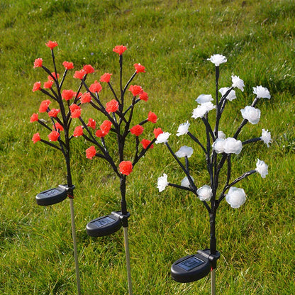 Outdoor Waterproof Rose Multicolor LED Solar Garden Lights