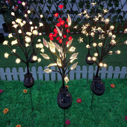 Outdoor Waterproof Rose Multicolor LED Solar Garden Lights