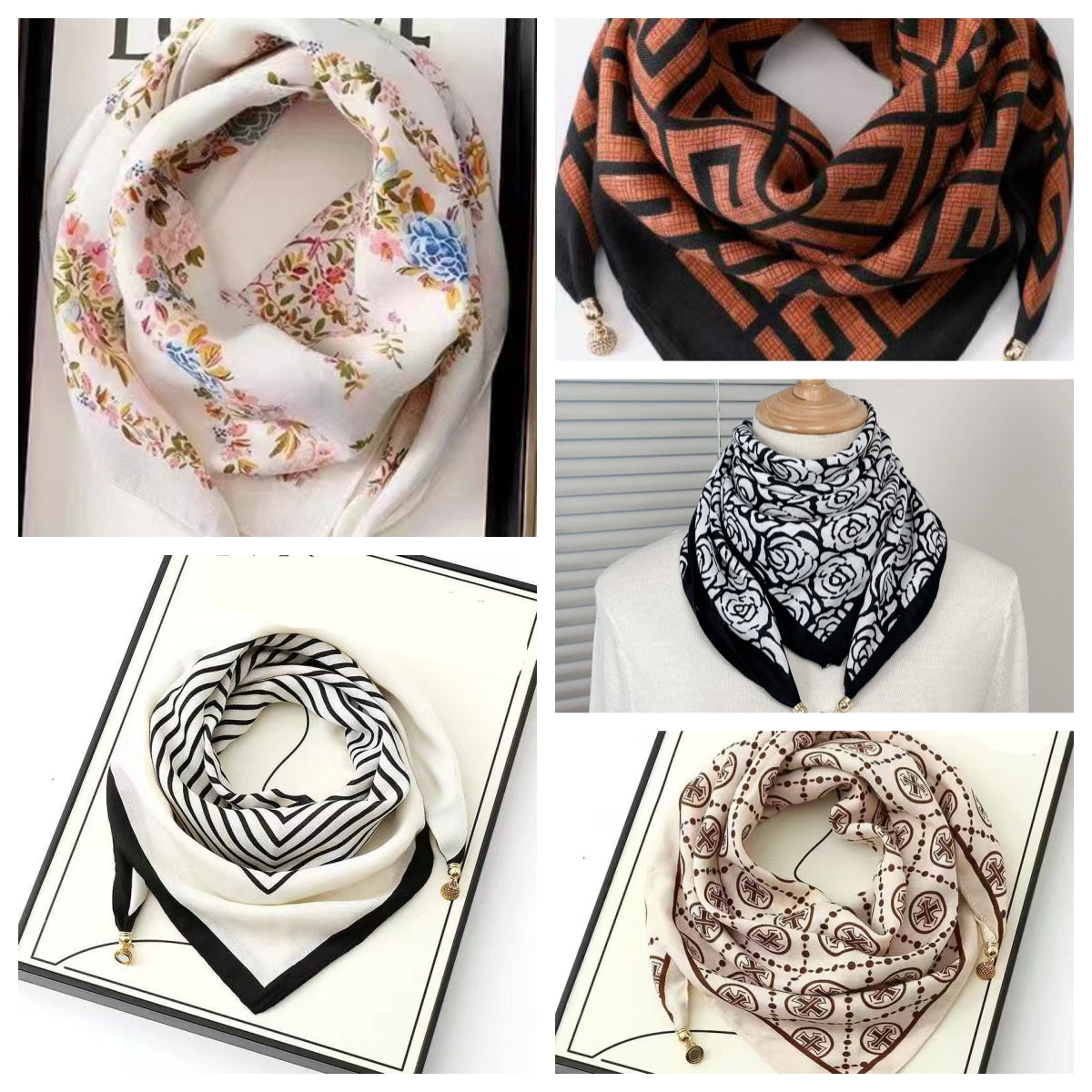 🍂Women's Elegant Scarf with Magnetic Pendant Closure