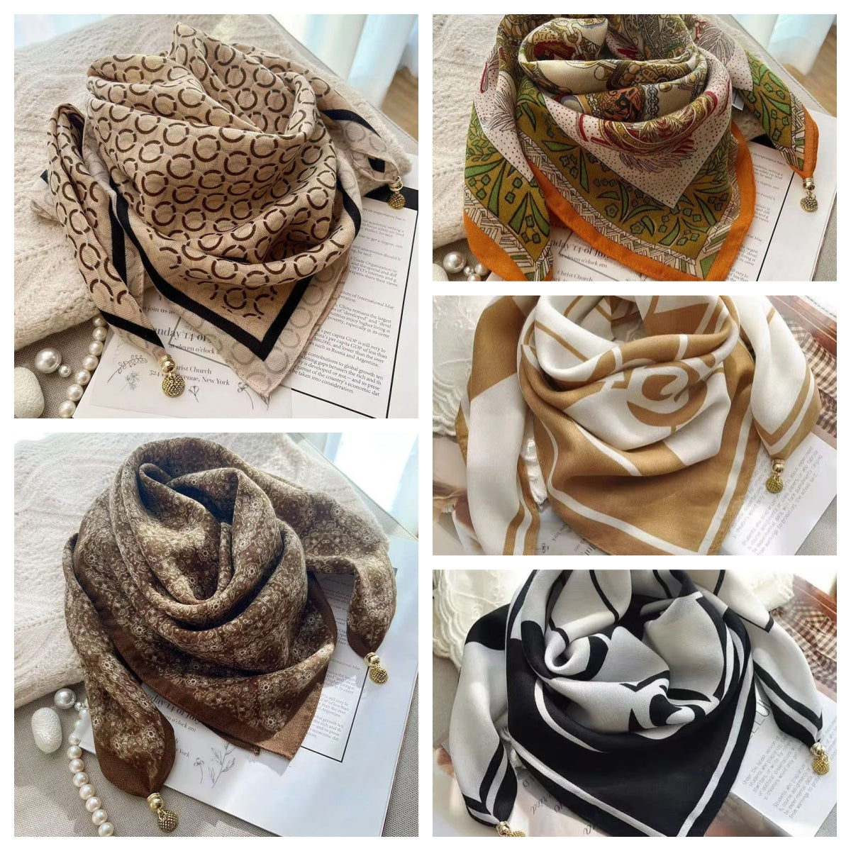 🍂Women's Elegant Scarf with Magnetic Pendant Closure