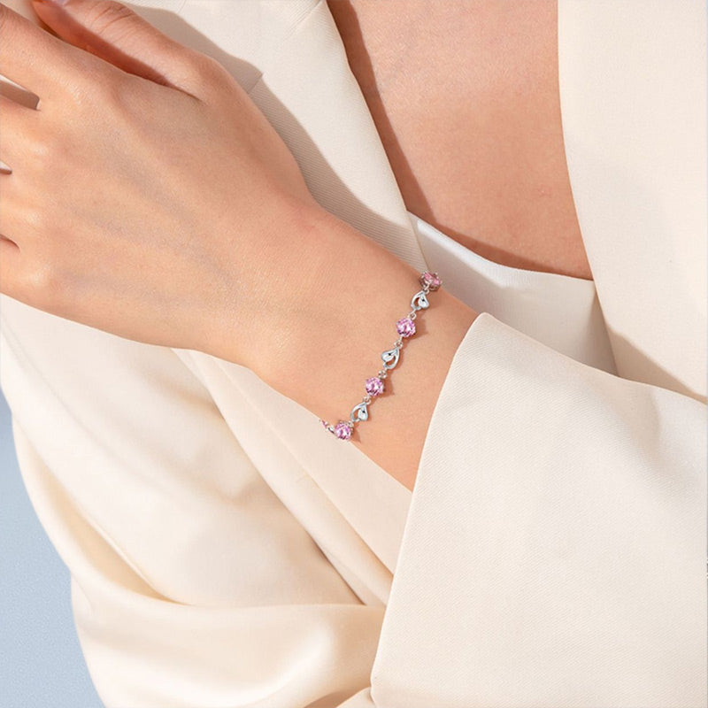 🌊[Heart of the Ocean]🩷Sweet Sparkling Zirconia Bracelet✨