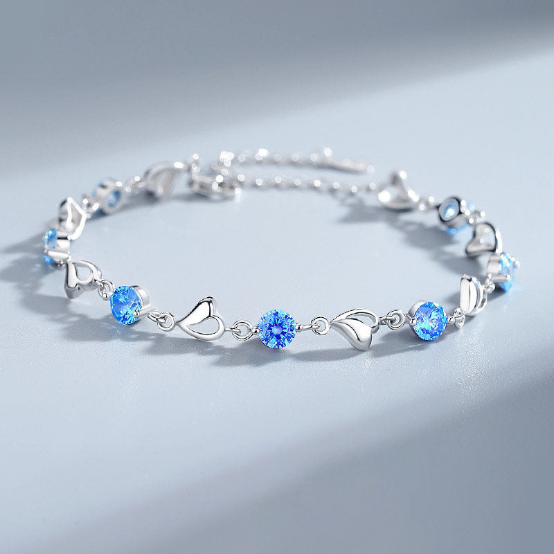 🌊[Heart of the Ocean]🩷Sweet Sparkling Zirconia Bracelet✨