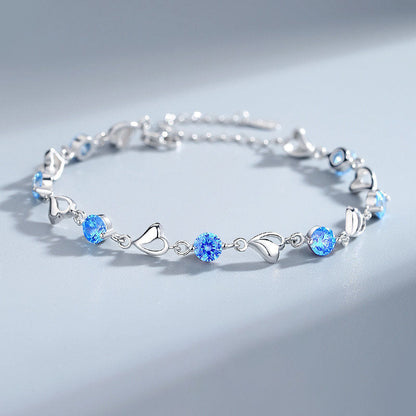 🌊[Heart of the Ocean]🩷Sweet Sparkling Zirconia Bracelet✨