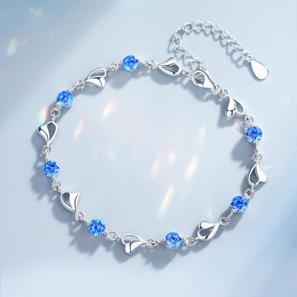 🌊[Heart of the Ocean]🩷Sweet Sparkling Zirconia Bracelet✨