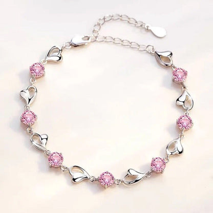 🌊[Heart of the Ocean]🩷Sweet Sparkling Zirconia Bracelet✨