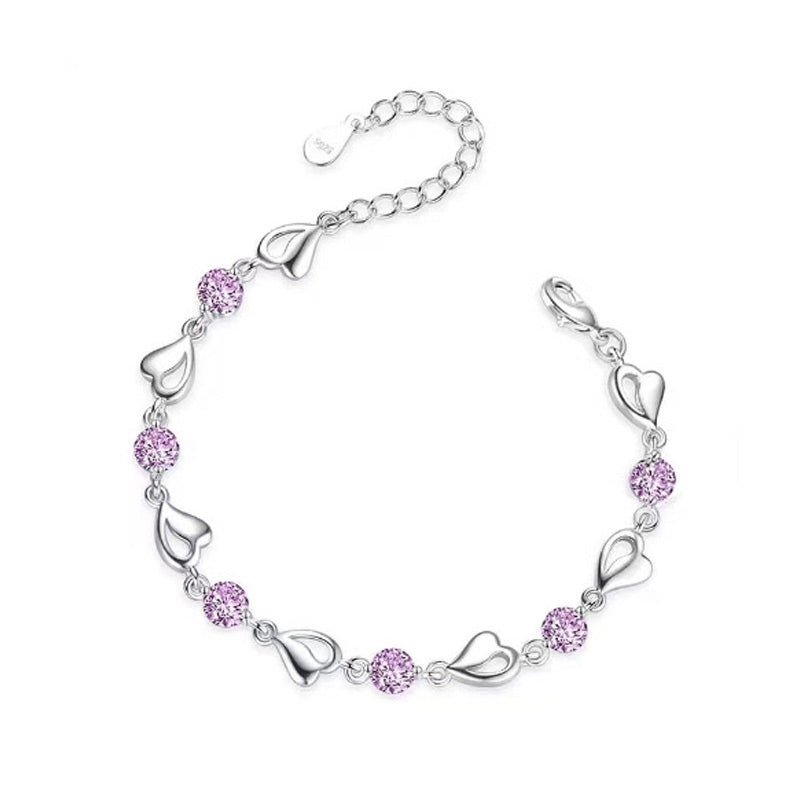 🌊[Heart of the Ocean]🩷Sweet Sparkling Zirconia Bracelet✨