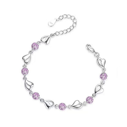 🌊[Heart of the Ocean]🩷Sweet Sparkling Zirconia Bracelet✨