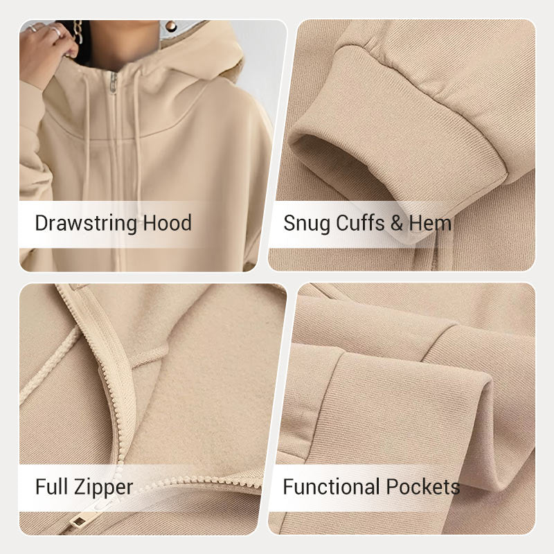 💥Women's Winter Zipper Hooded Sweater