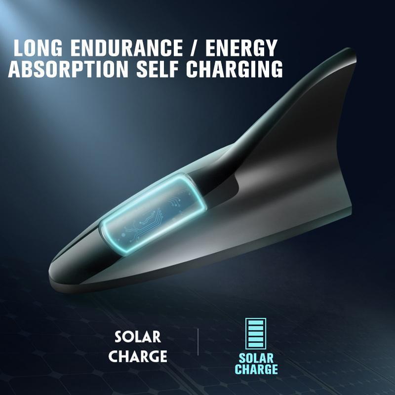 🔥HOT SALE 49% OFF🔥Solar Power Car Shark Fin Roof Antenna LED Flash Light