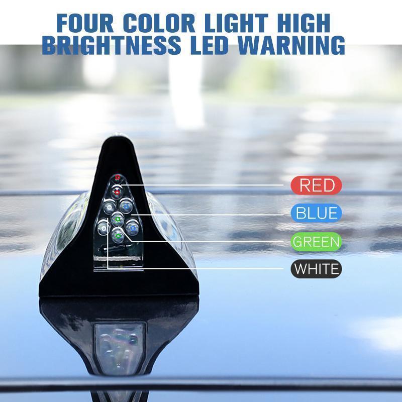 🔥HOT SALE 49% OFF🔥Solar Power Car Shark Fin Roof Antenna LED Flash Light