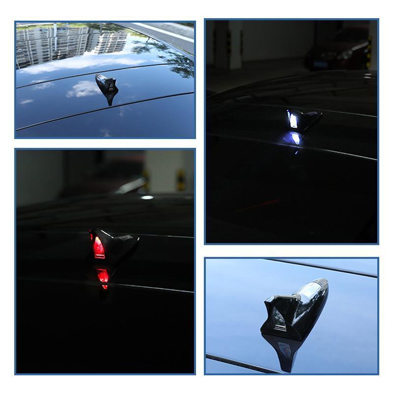 🔥HOT SALE 49% OFF🔥Solar Power Car Shark Fin Roof Antenna LED Flash Light