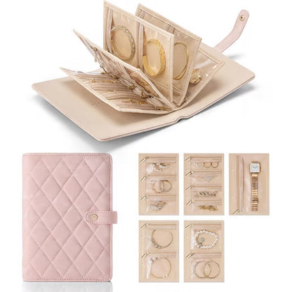 🌿Elegant Portable Checkered Jewelry Storage Bag✨