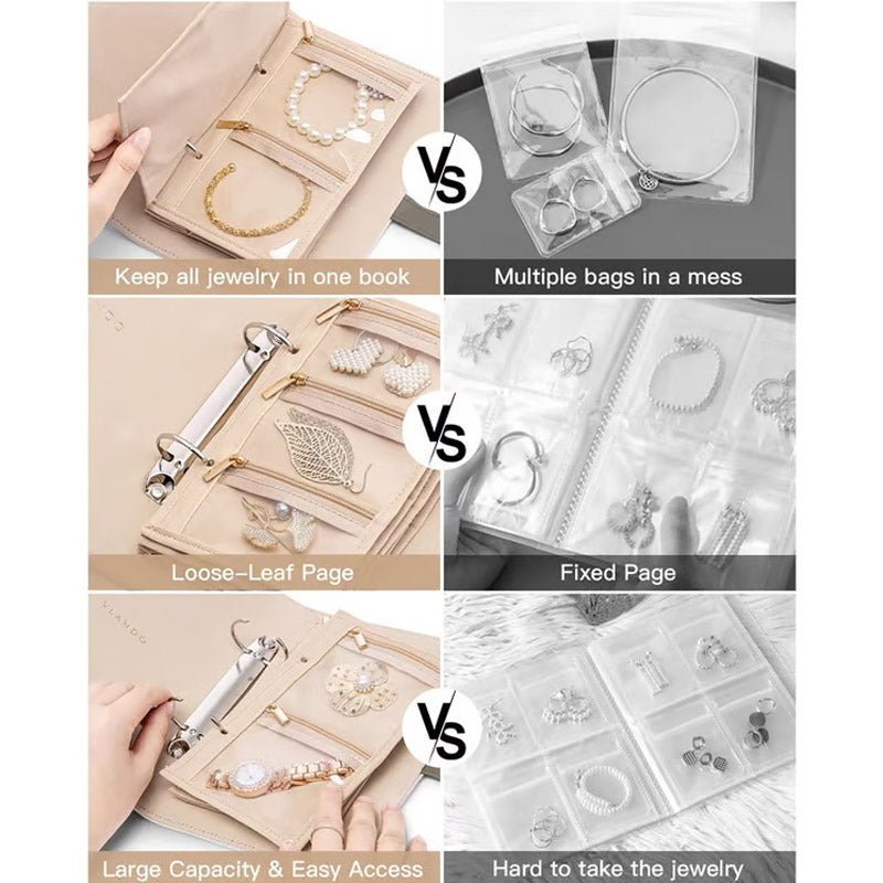 🌿Elegant Portable Checkered Jewelry Storage Bag✨