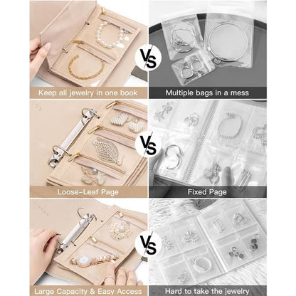 🌿Elegant Portable Checkered Jewelry Storage Bag✨