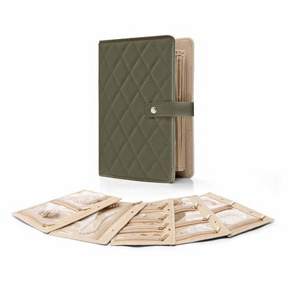 🌿Elegant Portable Checkered Jewelry Storage Bag✨