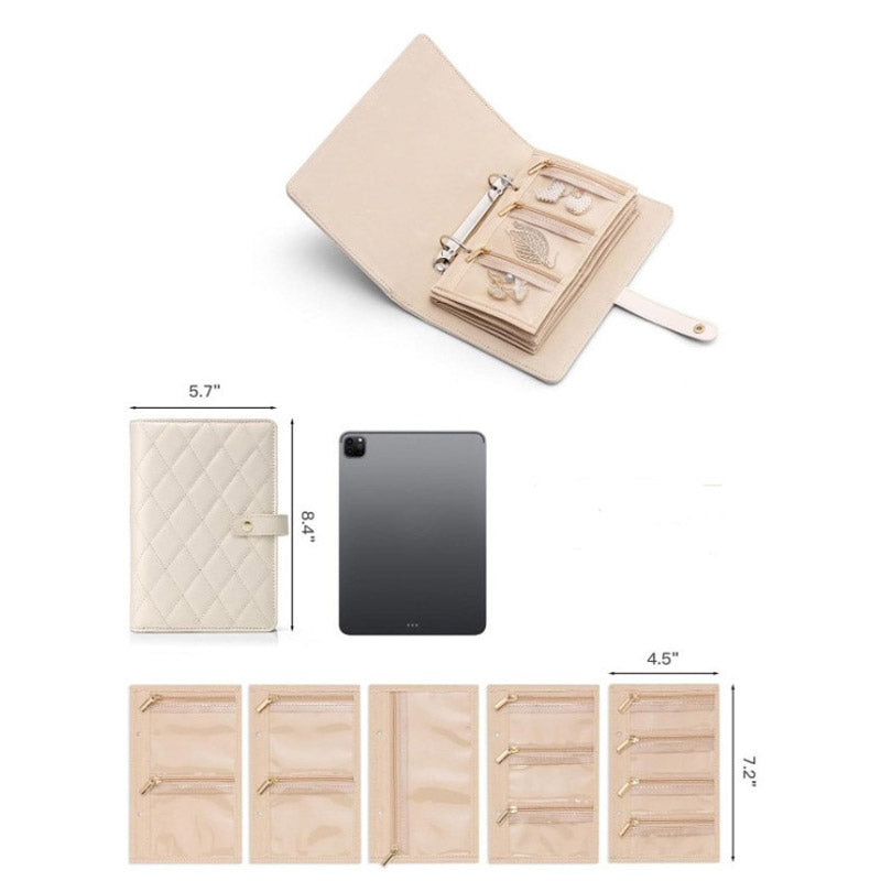 🌿Elegant Portable Checkered Jewelry Storage Bag✨