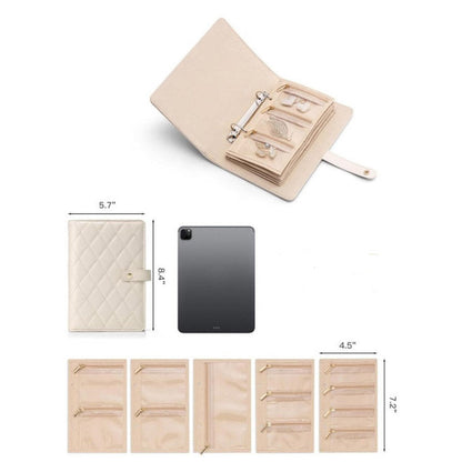 🌿Elegant Portable Checkered Jewelry Storage Bag✨