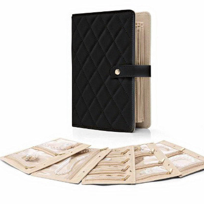 🌿Elegant Portable Checkered Jewelry Storage Bag✨