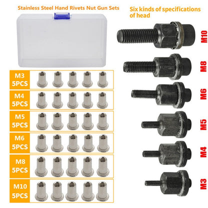 💥Threaded Insert Nut Rivet Nuts Set with Flat Head