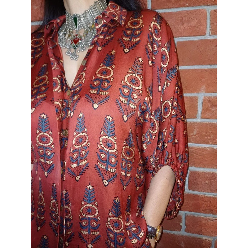 💥Hot Sale🍃Women's Fashion Loose Casual Printed Shirt and Striped Wide Leg Pants Set