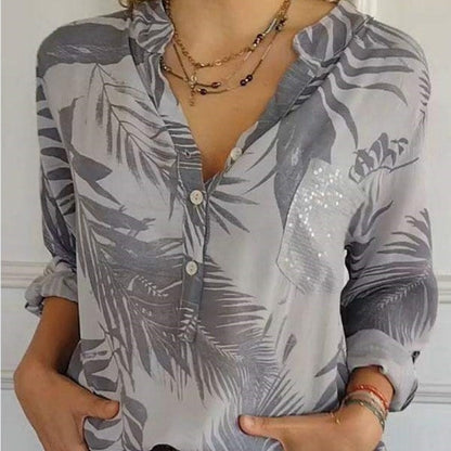 💥Hot Sales-49% OFF💕Women's Fashion V-Neck Printed Top