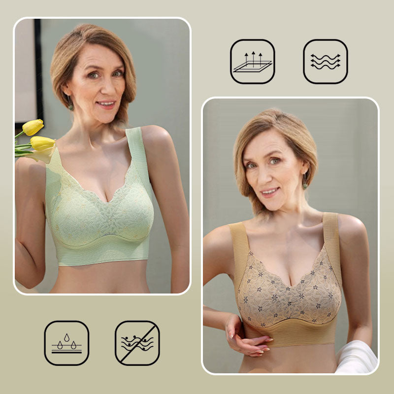 💥Buy 1 Get 1 Free🔥3D Lace Bra with Fixed Padding for Middle-Aged Women